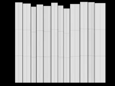 12 hardcover beige books 3D model