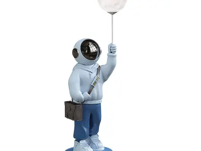 Astronaut Home decoratin 3D model