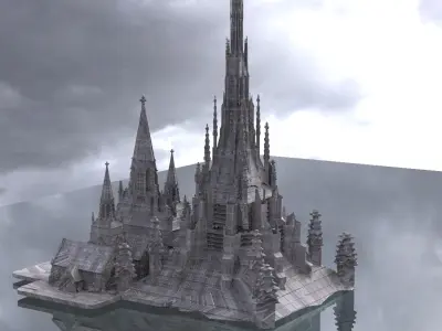 Dark Fantasy Art Deco medieval 3D 3D model