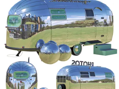 Retro photo studio Airstreamstudio 3D model