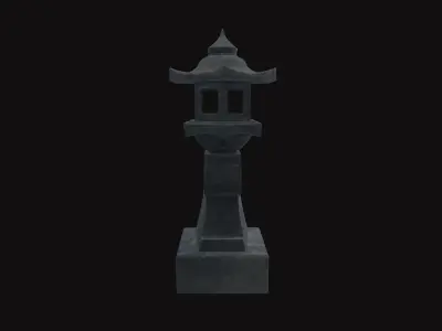 Medieval Torch V07 Low-poly 3D model