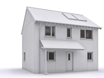 Townhouse 05 Low-poly 3D model purchase