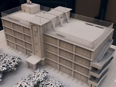 Anime School Building - 3D 3D model