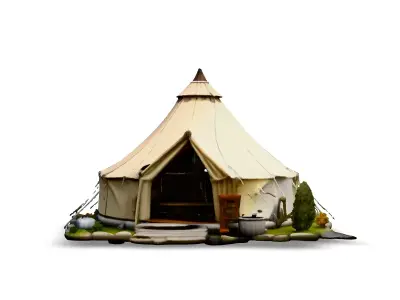 Detailed 3D Camping Tent Model Low-poly 3D model