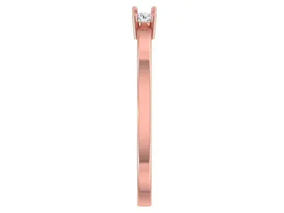 Solitaire Women Light Weight Band Ring 3D print model 33