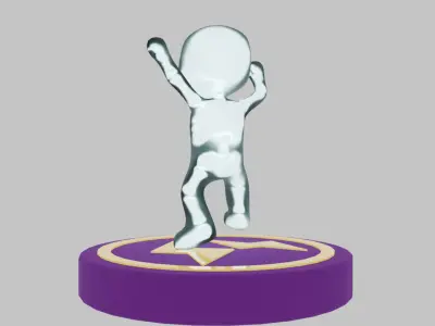 Light of a man stuck in a lightning trap 3D model