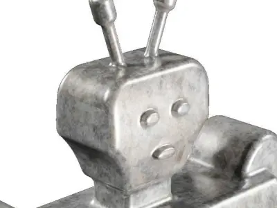 Rock Robot Low-poly 3D model