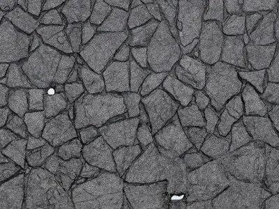 Colorful Stone Wall 3D model