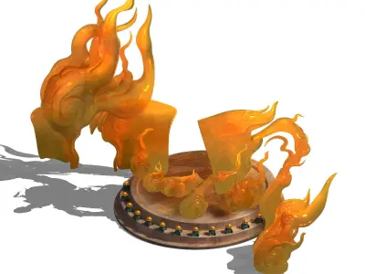 Demon Palace - base - Six hand Buddha 3D model