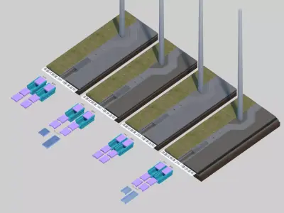 Gutter fall lid type U type 3D model
