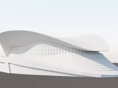 London Aquatic Center By Zaha Hadid Low-poly 3D model