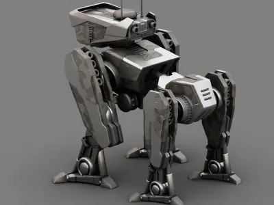 Military Droid  rigged character 3D model
