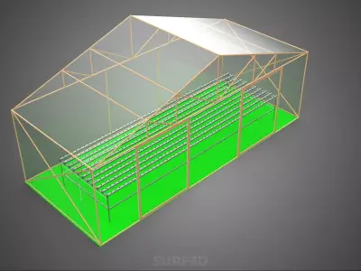 GARDEN HYDROPONIC AEROPONIC GREENHOUSE HOTHOUSE GLASSHOUSE FARM 3D model