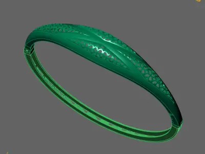 Womens Bracelets Bangles 3DM STL OBJ With Details  3D print model