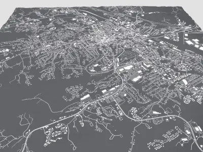 Cityscape Gainesville Florida United States 3D model