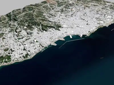 Cityscape Patras Greece 3D model