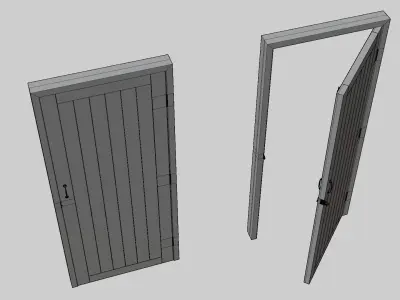 Wood Door 3D model