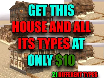 Comprehensive Low Poly Medieval Architecture Asset Collection Low-poly 3D model