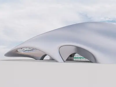 Futuristic building collection 9x 3 3D Model Pack