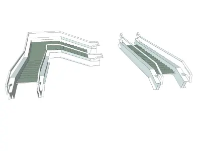 Concrete-Steel Stairs 2 3D model