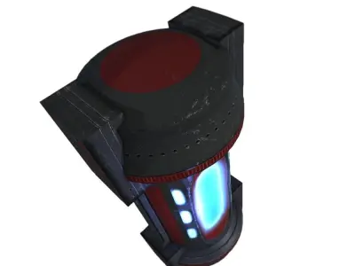 Force field generator 10 sci-fi Low-poly 3D model