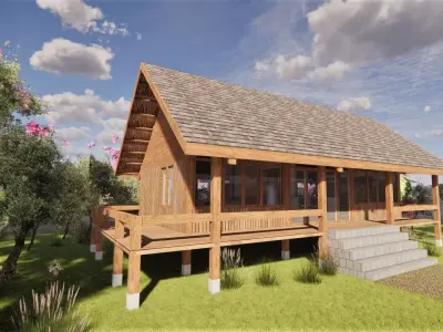 WOOD HOUSE 3D model