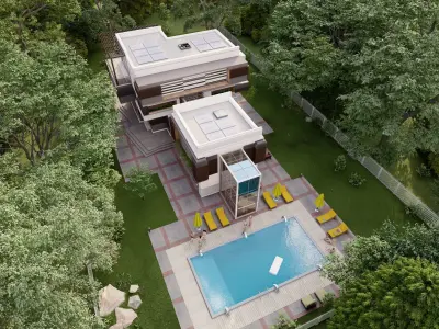 house in the wood 3D model