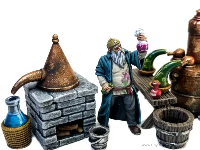 MEDIEVAL DISTILLERY ROOM 3D print model