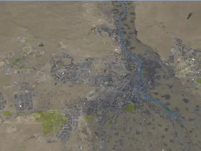 Cairo - 3D City Model Low-poly 3D model