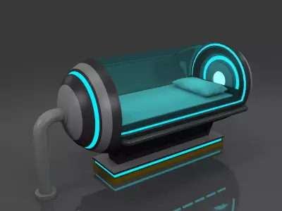 Sci Fi Bed 3D model get