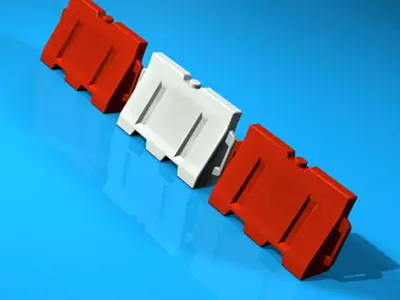 Road barrier plastic 3D model