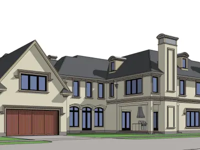 P186-Sketchup 1006 house architecture 3D model