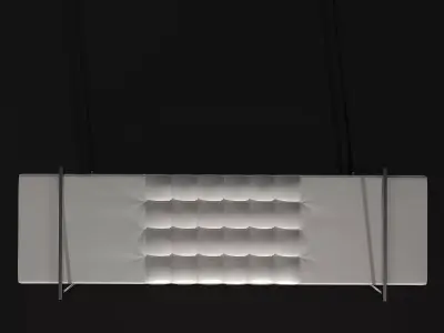 Tech bench with metal frame 3D model