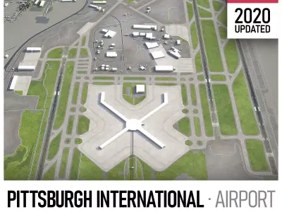Pittsburgh Airport Low-poly 3D model