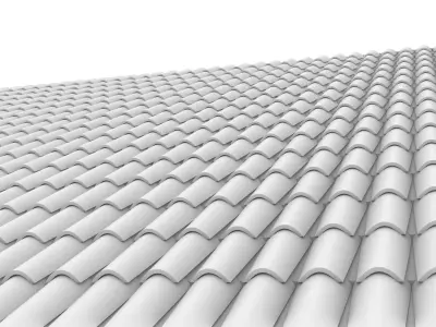 Traditional Clay Roof tiles  Free 3D model