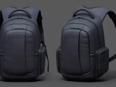 Backpack Camping bag human generic space millitary fantasy  Low-poly 3D model