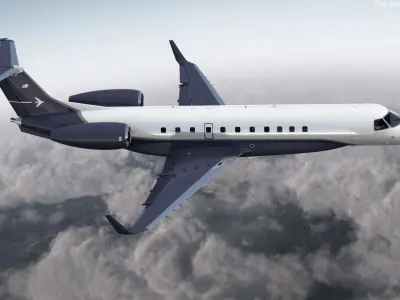  Private Jet Aircraft 650E with Cabin Rigged 