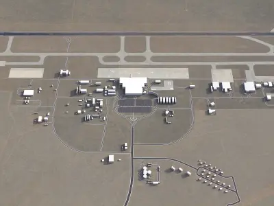Gaborone - Sir Seretse Khama Airport - GBE Low-poly 3D model