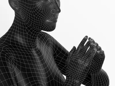 Female woman standing Pose Mannequin 3D model