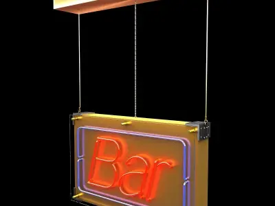Chinese neon light 3D model
