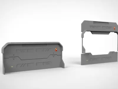 sci fi door 3 3D model