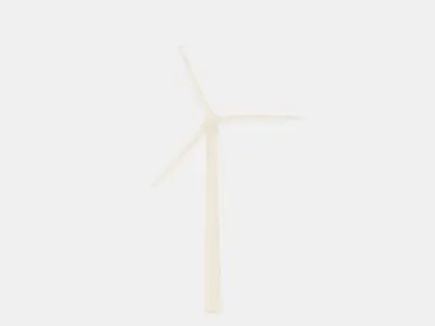  Wind 450KW Turbine  Low-poly 3D model