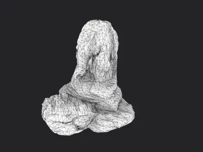 Cliff Rock 4-6 Low-poly 3D model