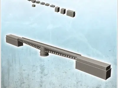 Horsa Bridge Pegasus Bridge Normandy - World War Two Second WWII 3D print model