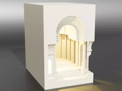 Plaster Wall Lamp Classical Arch Niche Interior 3D print model purchase