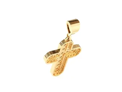 Cross pendant 3D print model 5