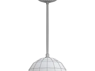 Color-Cadbury-Pendant-8 pendant light with glass shade and br... 3D model