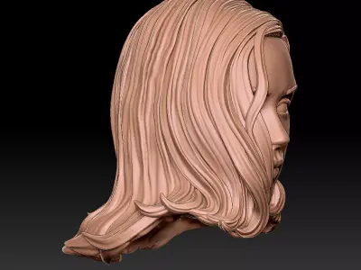 Anne De Armas with Long hair 3D print model