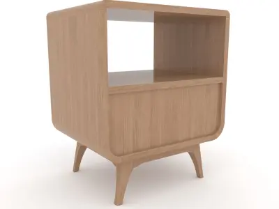 Modern Scandinavian SideTable 1T Morris Low-poly 3D model