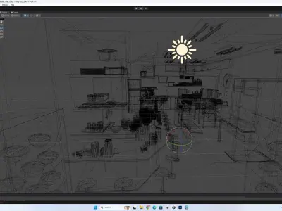 Japanese Ramen Shop 3D Model - Unity Ready Low-poly 3D model